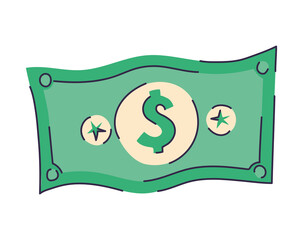dollar on a white background