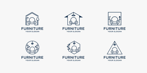 Furniture logo design template inspiration
