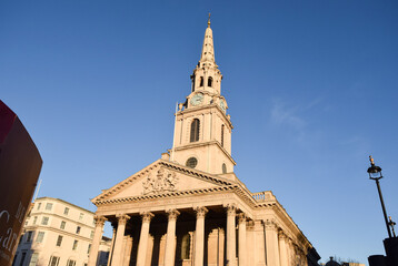 Church in central london, sunny day