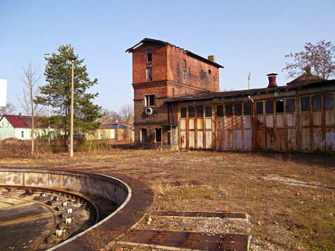 Ein ehemalige Rangierbahnhof mit Drehscheibe in der Uckermark