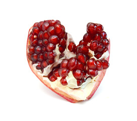 pomegranate isolated on the white background 