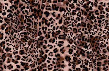 Full seamless leopard cheetah animal skin pattern. Ornamental Design for women textile fabric printing. Suitable for trendy fashion use.