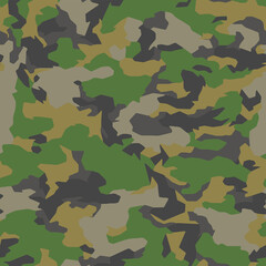Fototapeta premium Full seamless summer distressed military camouflage skin pattern vector for decor and textile. Boys and girls textile fabric printing and wallpaper.