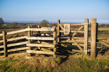 wooden stile gate in the country