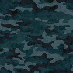 Full seamless camouflage texture skin pattern vector for military textile. Usable for Jacket Pants Shirt and Shorts. Dirty distressed army camo masking design for hunting fabric print and wallpaper. © MSK Design