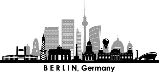 BERLIN capital Germany City Skyline Vector  © SimpLine