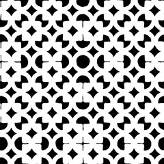 Full seamless black and white geometric texture pattern for decor and textile fabric printing. Multipurpose circle model design for fashion and home design.