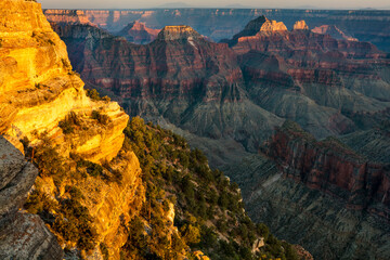 View from Bright Angel Point on the North Rim of Grand Canyon National Park, Arizona, USA