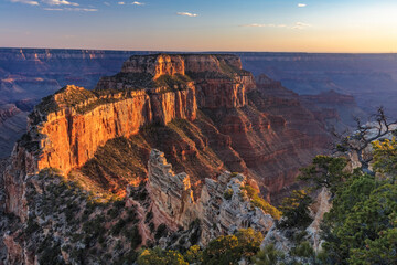 Wotans Throne at Cape Royal on the North Rim in Grand Canyon National Park, Arizona, USA