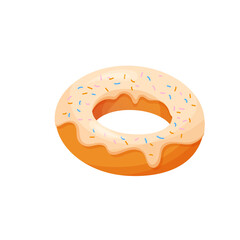 Obraz premium Donut 3d vector isolated on white background.