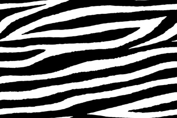 Full seamless zebra and tiger stripes animal skin pattern. Black and white design for textile fabric printing. Fashionable and home design fit.