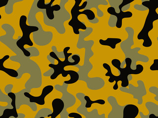 Full seamless military camouflage skin pattern vector for decor and textile. Army masking design for hunting textile fabric printing and wallpaper. Design for fashion and home design.