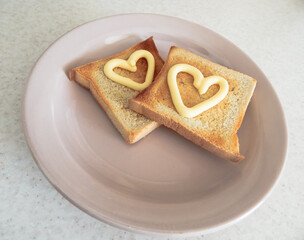 bread toasters are on a plate