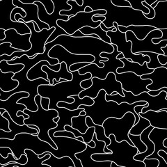 Full seamless dark military camouflage texture pattern vector. Dark colors design for girls, boys textile fabric and wallpaper print. Design for fashion and home design background.