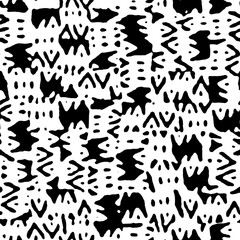 Full seamless black and white texture pattern vector for decoration.Design for textile fabric printing and wallpaper. Grunge model for fashion and home design.