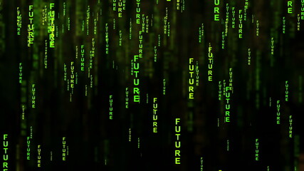 Fototapeta premium Future text on the screen concept