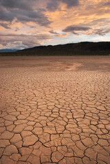 Clearing evening storm over Clark Dry Lake, Anza-Borrego Desert State Park, California