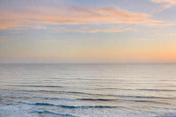 Sunset on the Redwoods Coast of Northern California from Vista Point, Del Norte Coast Redwoods...