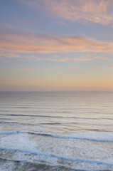 Fototapeta premium Sunset on the Redwoods Coast of Northern California from Vista Point, Del Norte Coast Redwoods State Park, California