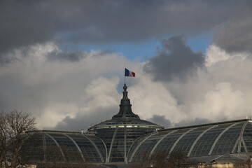 Franz&ouml;sische Flagge im Wind