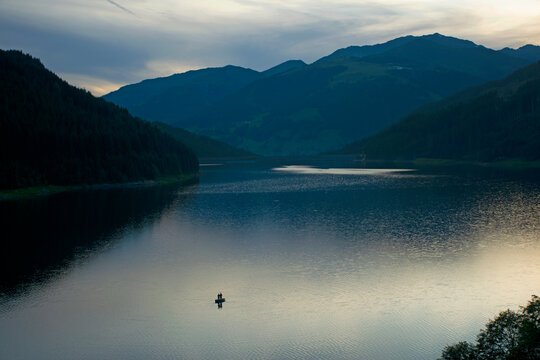 Fishing in Austria In the mountains on a calm lake © Fodor Benedek