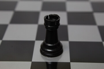 Chess game with its pieces and board