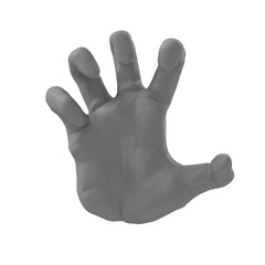 Human hand claw shape
