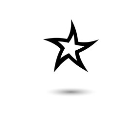 Star Icon vector eps10. Simple flat symbol. Star flat design  web site, mobile app, logo on white background.  illustration - Vector