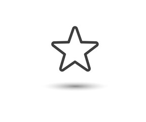 Obraz premium Star Icon vector eps10. Simple flat symbol. Star flat design web site, mobile app, logo on white background. illustration - Vector