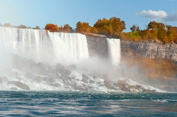 Beautiful Niagara Falls in the Autumn