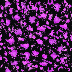 Fototapeta na wymiar Pink print on a seamless background, pattern, pattern, memphis style, black background, pink blots, for children, wallpaper, packaging, glamor, for girls, scribbles, blurry patterns, blot illustration