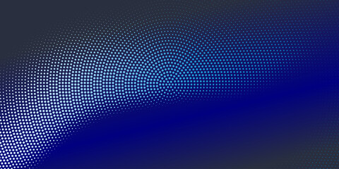 Vector halftone dots background. Colorful comic pattern. Radial gradient hexagon texture.