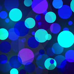Colorful circles on dark background