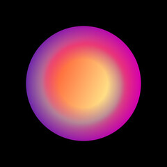 Abstract colorful circle on black background