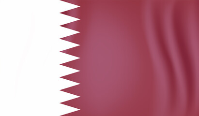 Grunge Qatar flag. Qatar flag with waving grunge texture.