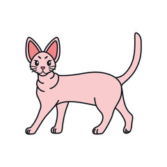 Isolated cartoon of a cat - Vector illustratrion
