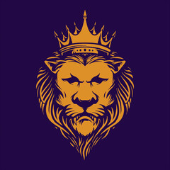 Elegant Lion King Royal Logo Company illustrations for your work Logo, mascot merchandise t-shirt, stickers and Label designs, poster, greeting cards advertising business company or brands.
