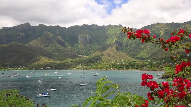 Nuku Hiva, Marquesas Islands. Bay of Taiohae, French Polynesia.