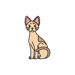 Isolated cartoon of a cat - Vector illustratrion