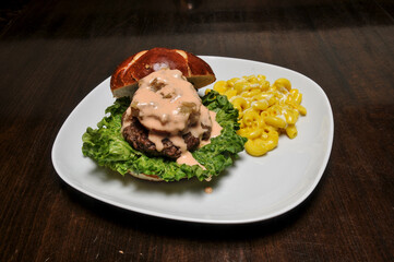 American Cheeseburger on a Bun