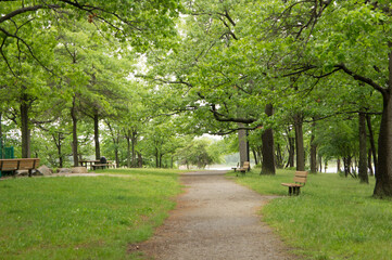 Fototapeta na wymiar Caddy Memorial Park in Quincy, Massachusetts