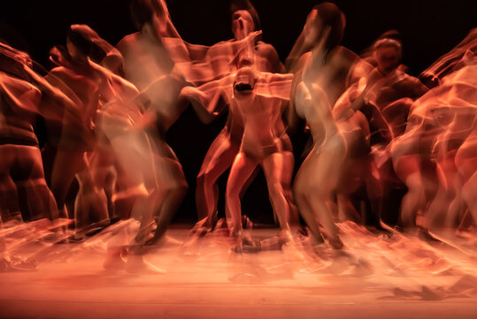 The abstract movement of the dance