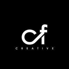 CF Letter Initial Logo Design Template Vector Illustration