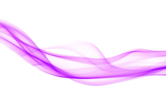 Swirling motion of Purple smoke or fog group, abstract line isolated on white background © VRVIRUS
