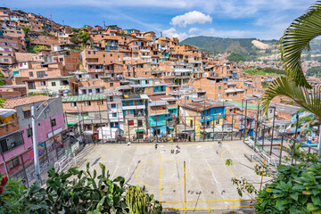 belle vue sur la comuna 13 de Medellin, Colombie 