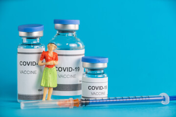 Covid 19 virus, vaccine vial