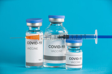 Covid 19 virus, vaccine vial