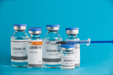 Covid 19 virus, vaccine vial