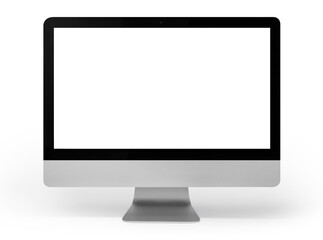 Computer monitor isolated on a white background with clipping path