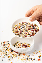 Rice congee with pure white background